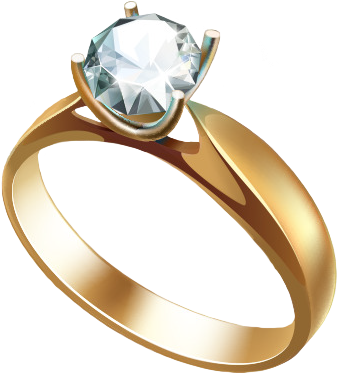 Gold Ring @andrea - Engagement Ring (640x1136), Png Download