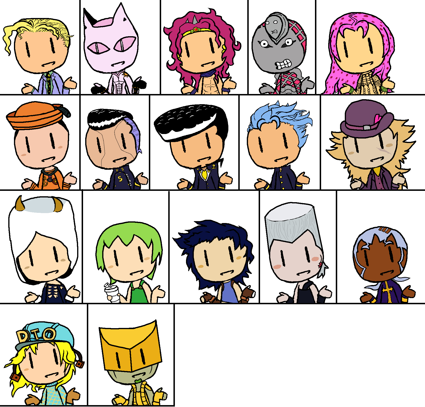 View Samegoogleiqdbsaucenao Jojo Sprite , - Cartoon (1796x1719), Png Download