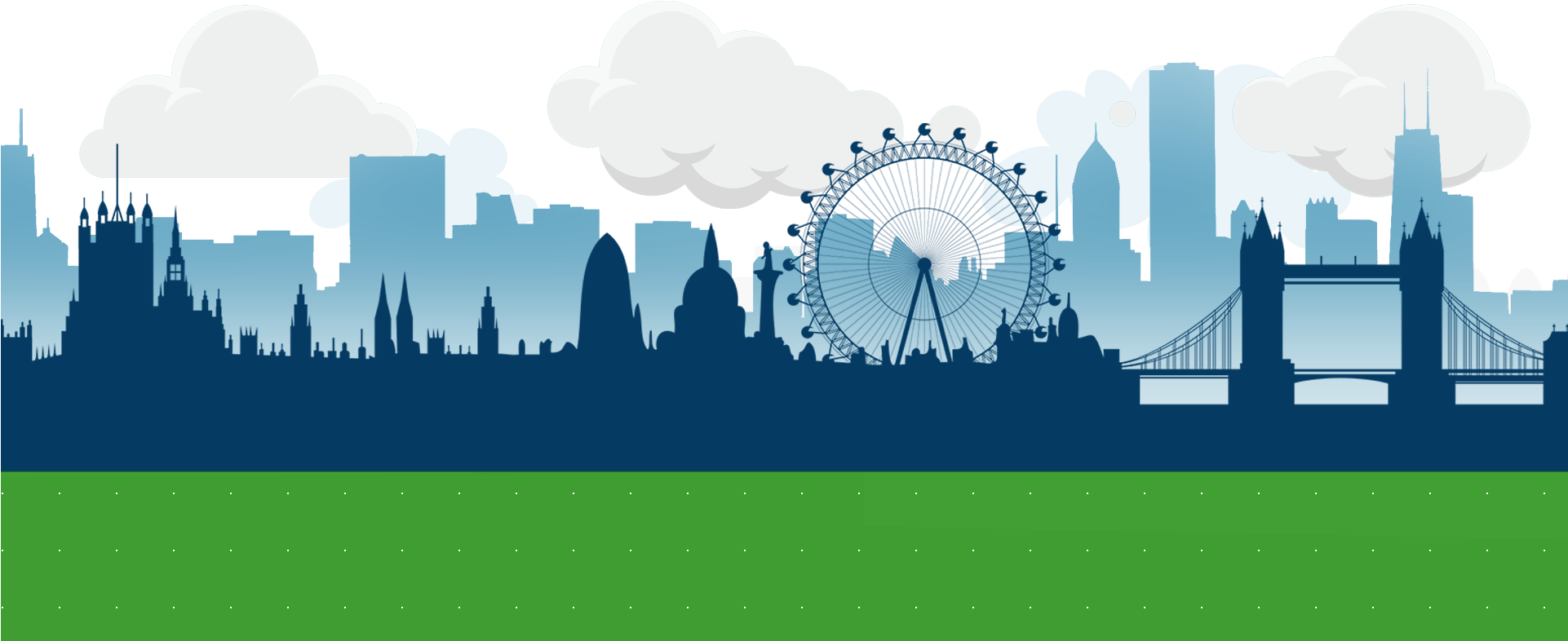 Open House On The 24th, - London Skyline Illustration Free (1921x800), Png Download