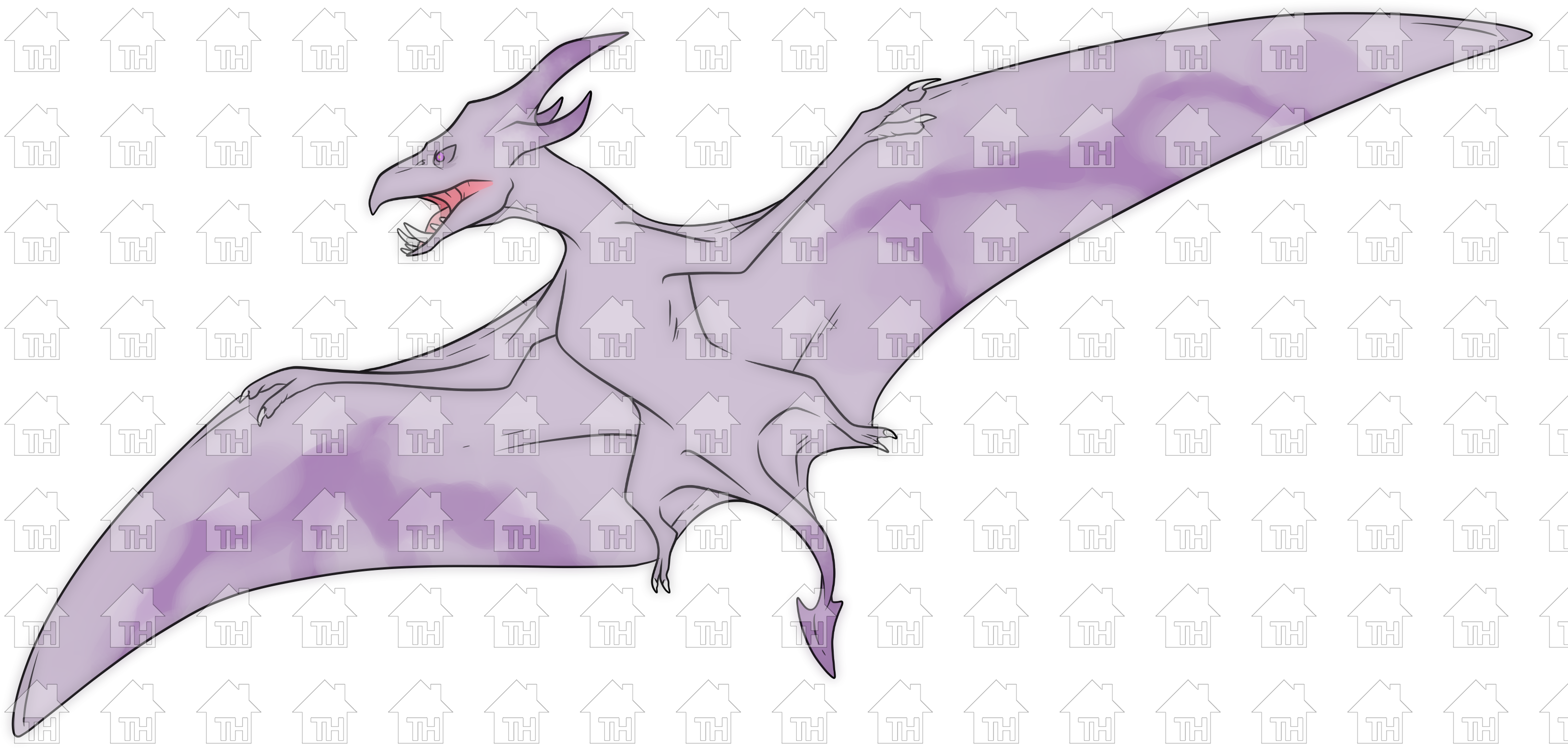 Mega Aerodactyl Base Stats - Cartoon (3292x1583), Png Download