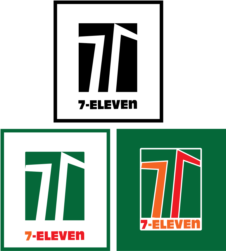 Week4 Assignment 3 Creating A Logo Using Gestalt - Logo 7 Eleven (832x949), Png Download