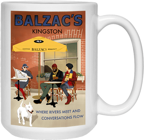 Ceramic Coffee Mug 15oz Kingston - Balzac Cup (600x800), Png Download