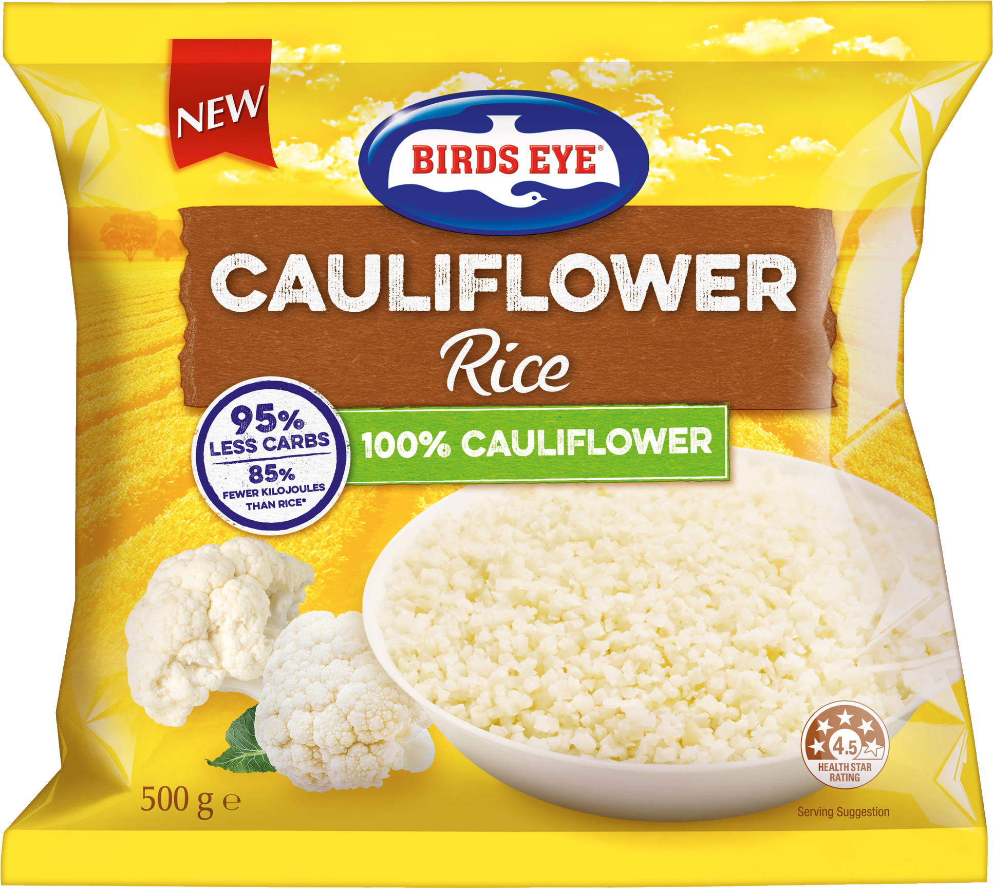 Cauliflower Rice 500g - Birds Eye Cauliflower Rice Australia (2000x1798), Png Download
