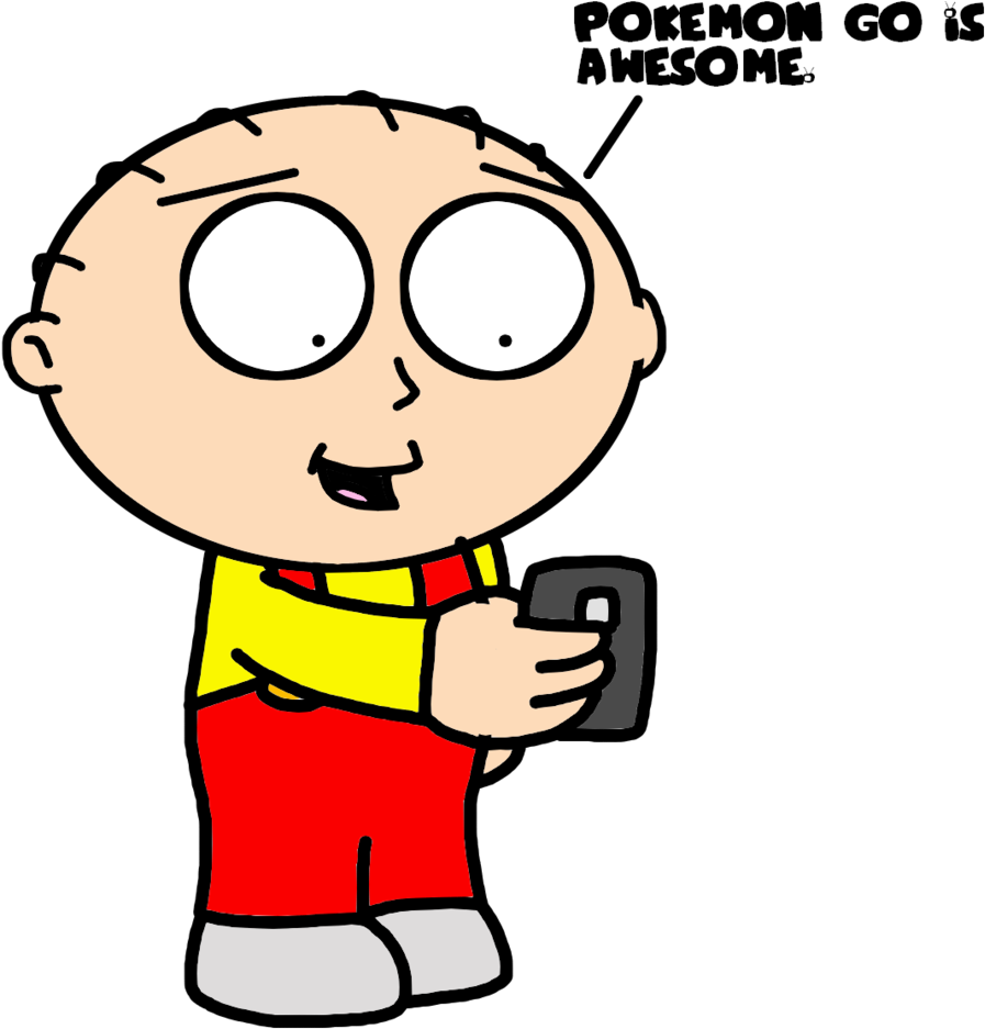 Griffin Playing Pokemon - Cartoon (1600x1600), Png Download
