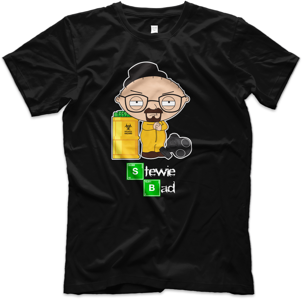 Breaking Bad T Shirt Stewie T Shirt Heisenberg T Shirt (1041x1032), Png Download