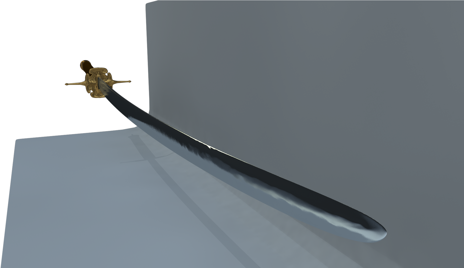 After A Couple Of Minor Changes , David Passed Off - Katana With European Crossguard (1920x1080), Png Download
