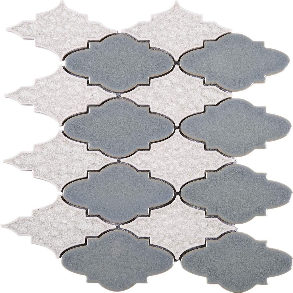 Unique Lantern Shape Grey And Ivory Glass Ceramic Mosaic - Unique Mosaic Tiles (1024x1024), Png Download