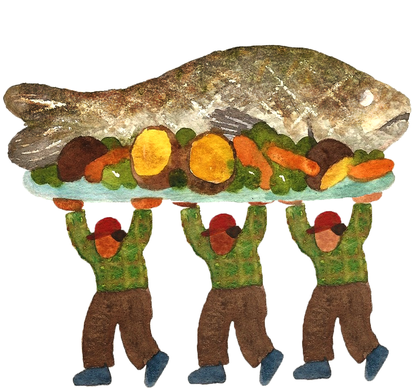 Boiled Fish - Cartoon (1500x1500), Png Download