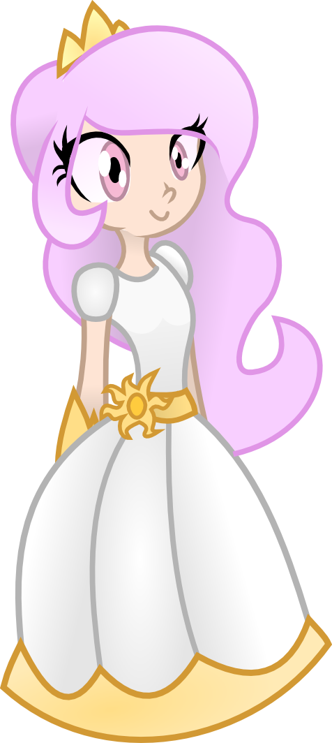 Sketchy Brush, Cewestia, Clothes, Crown, Cute, Dress, - Princess Celestia Pink Hair (476x1064), Png Download