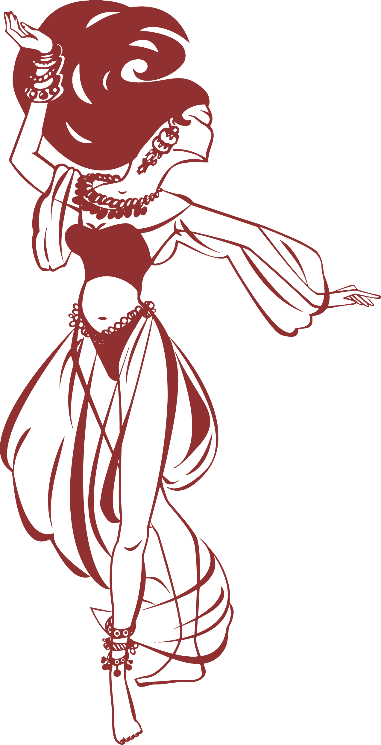 Belly Dancing Logo (1273x2487), Png Download