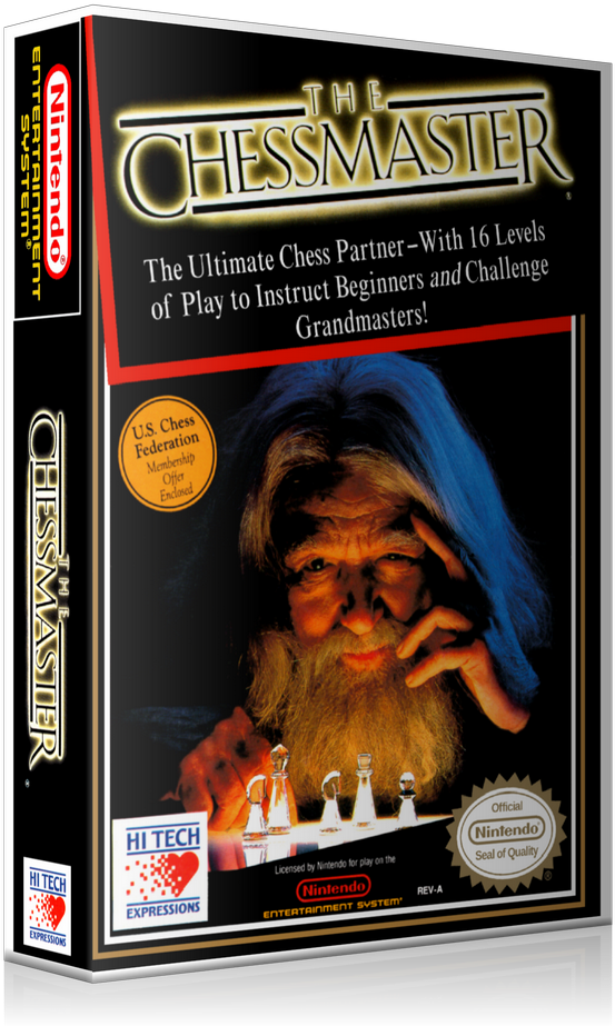 Nes The Chessmaster Retail Game Cover To Fit A Ugc - Chessmaster (800x960), Png Download