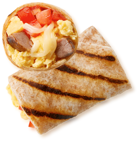 Steak, Egg & Cheese Burrito - Fast Food (650x650), Png Download