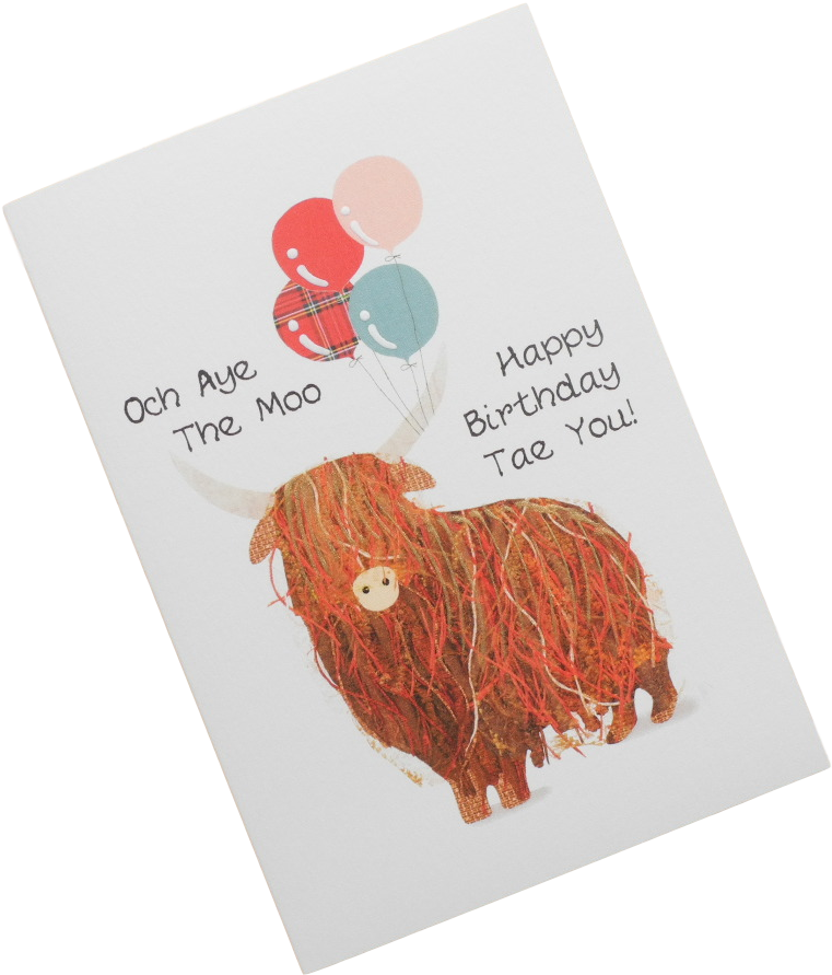 Birthday Open Coo Balloons - Highland Coo Birthday (1280x960), Png Download