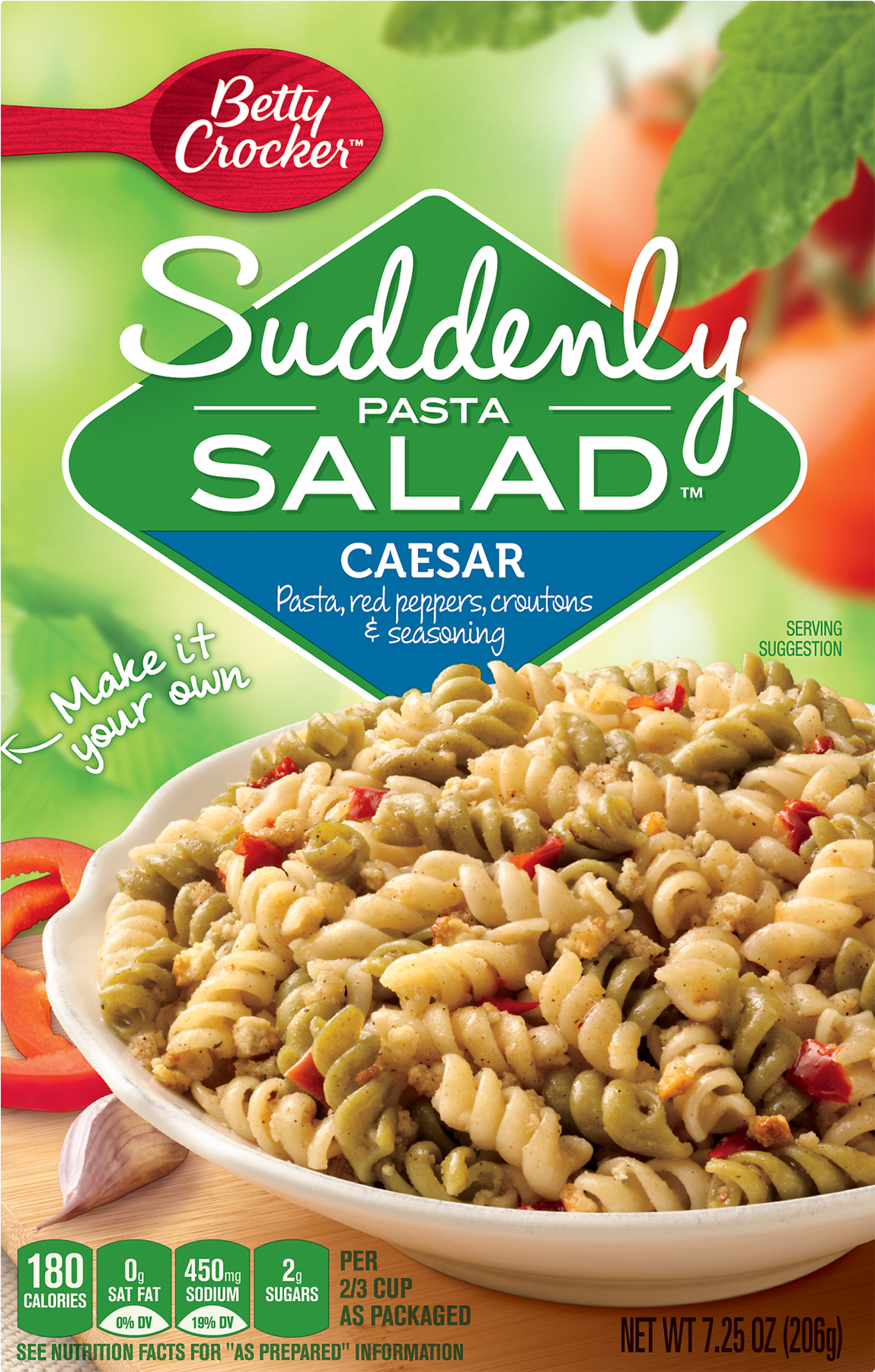 Betty Crocker Suddenly Salad Caesar Pasta Salad Dry - Betty Crocker Suddenly Salad (1800x1800), Png Download