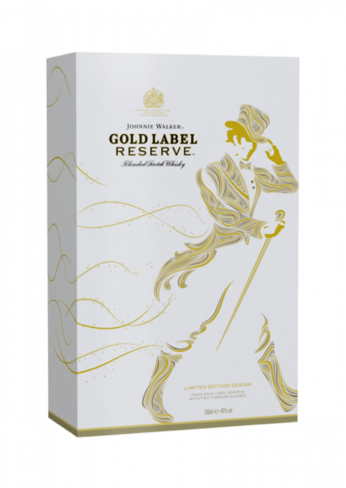 Johnnie Walker Gold Label Reserve Gp Mit 2 Gläsern - Johnnie Walker Gold Label Reserve Gp (496x700), Png Download