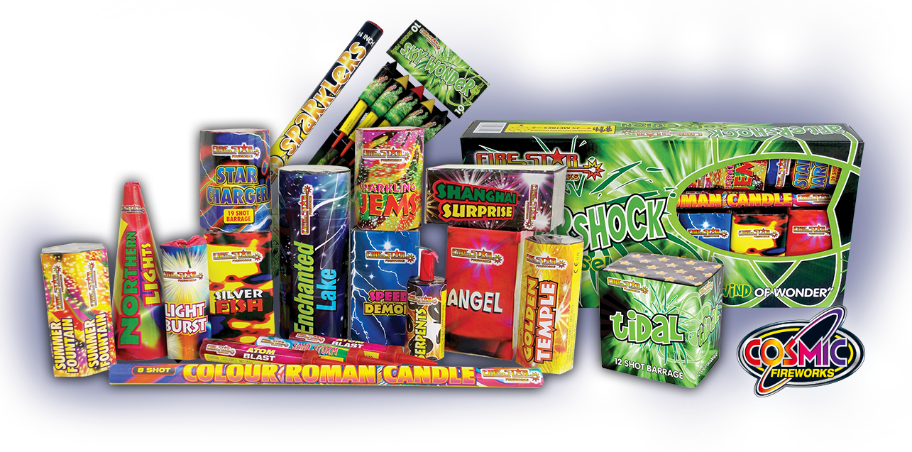 Fireworks - Cosmic (1285x637), Png Download