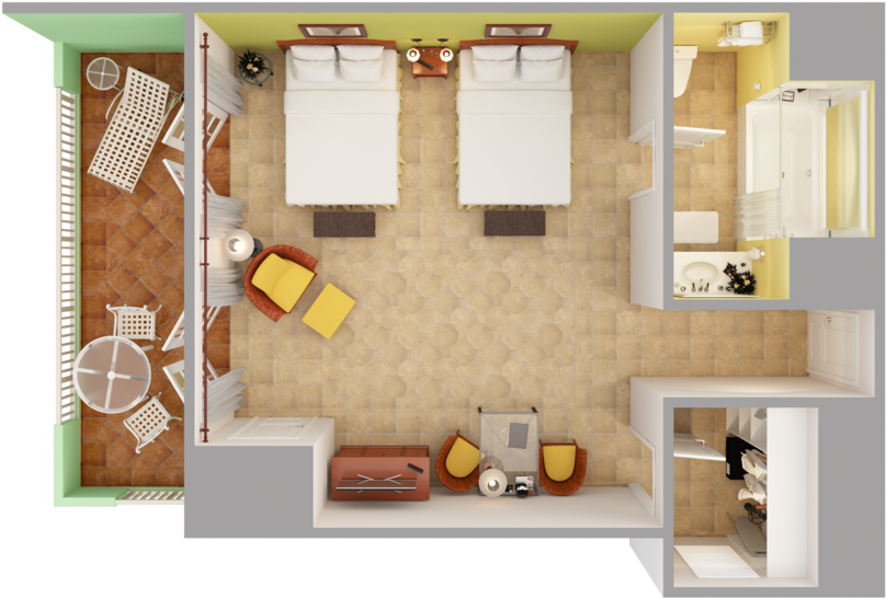 Top Down View - Floor Plan (1024x768), Png Download