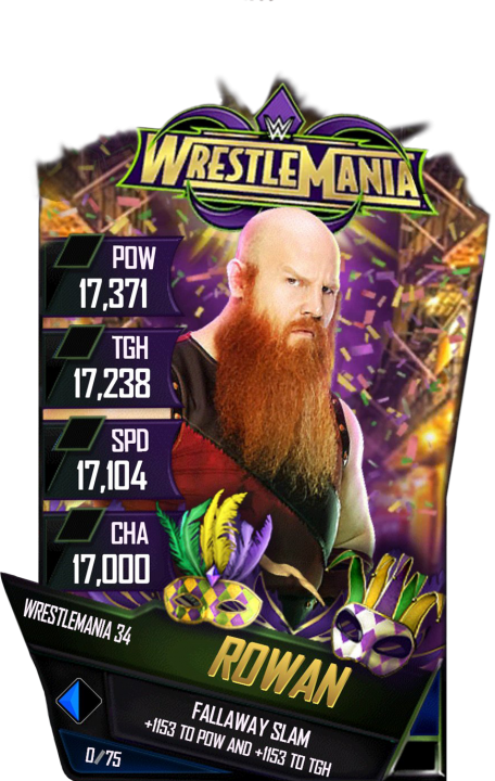Rowan S4 19 Wrestlemania34 - Wwe Supercard Wrestlemania 34 (456x720), Png Download