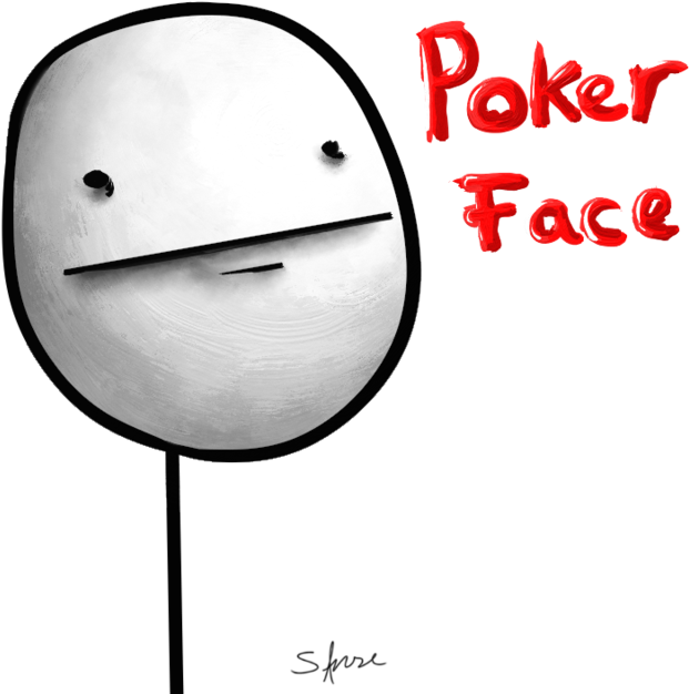 Meme Faces Poker Face - Circle (800x647), Png Download