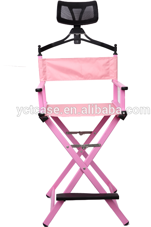 Aluminum Makeup Chair Director Chair With Headrest (750x750), Png Download