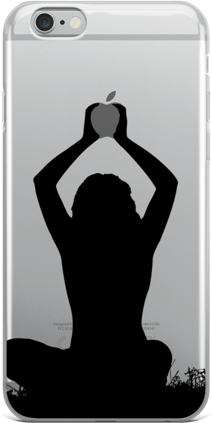 Apple Holding Iphone Case - Iphone (1000x1000), Png Download