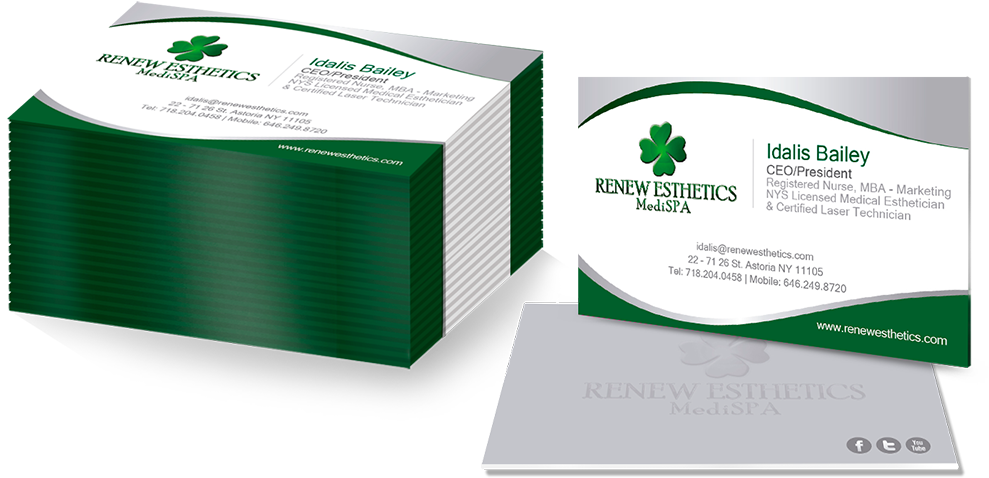 Design And Print Of Business Card In Astoria Ny Ritmac - Medical Visiting Card Designs (988x500), Png Download