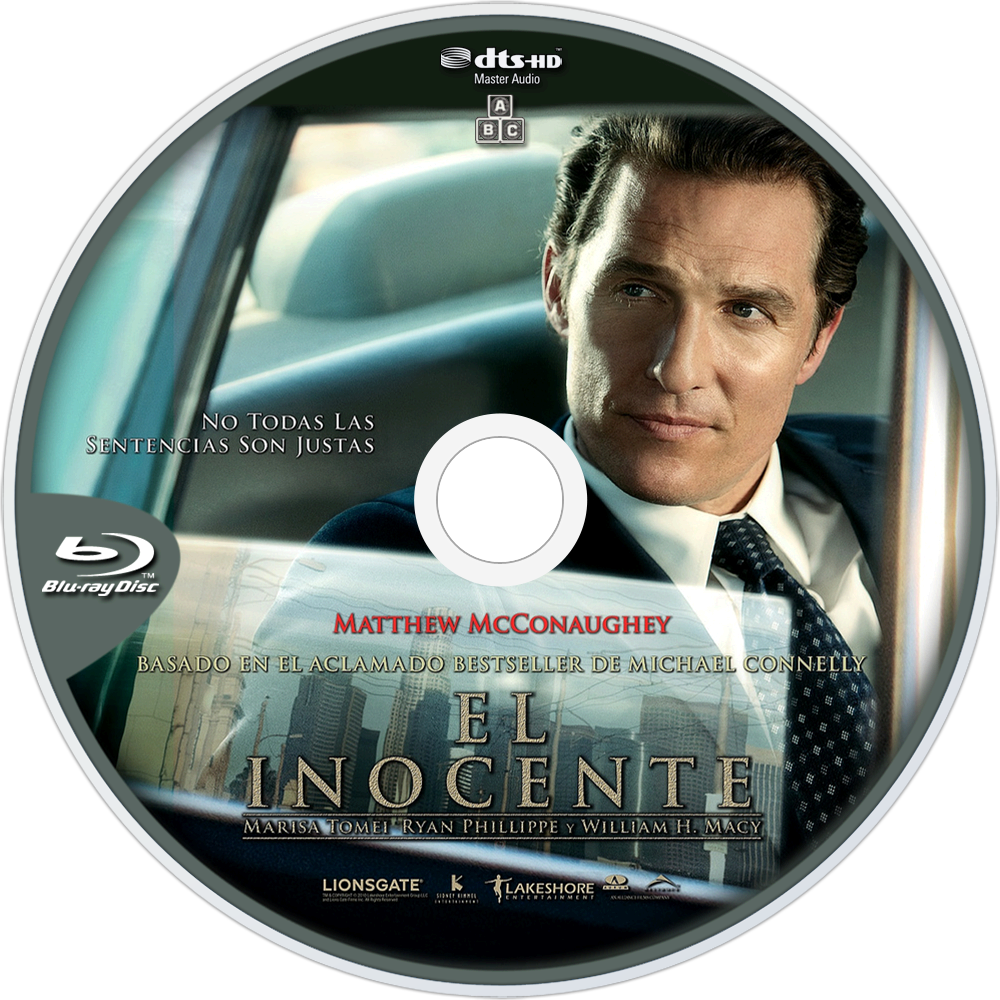 The Lincoln Lawyer Bluray Disc Image - Matthew Mcconaughey (1000x1000), Png Download