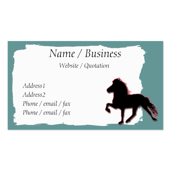 Icelandic Horse Banner Profile Business Card Templates - Mane (650x650), Png Download