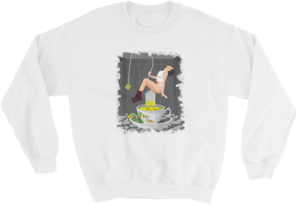 Miley Cyrus Sweatshirt Chamomile Tea Themed Hand Painted - Long-sleeved T-shirt (1000x1000), Png Download