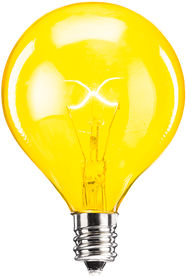 25 Watt Scentsy Light Bulb Yellow - Incandescent Light Bulb (600x600), Png Download