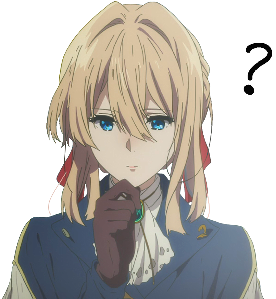 994kib, 1026x982, Violet Question - Cartoon (1026x982), Png Download