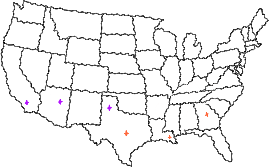 Atlanta To New Orleans - High Resolution Blank Us Map (935x603), Png Download