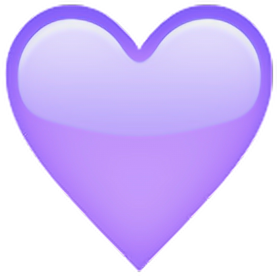 Lilac Heart Emoji💜 - Heart (1024x1024), Png Download