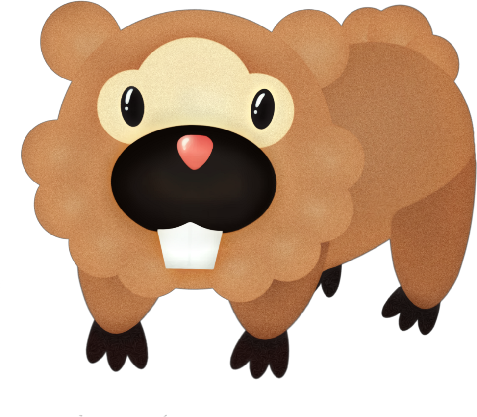Bidoof Sticker - Cartoon (1024x1024), Png Download