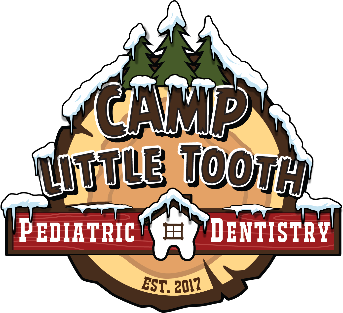 Camp Little Tooth Website Logo Snow Transp (1588x1488), Png Download
