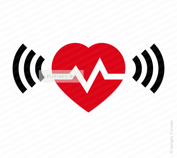 Heart Beat Icon - Wifi Food (620x553), Png Download
