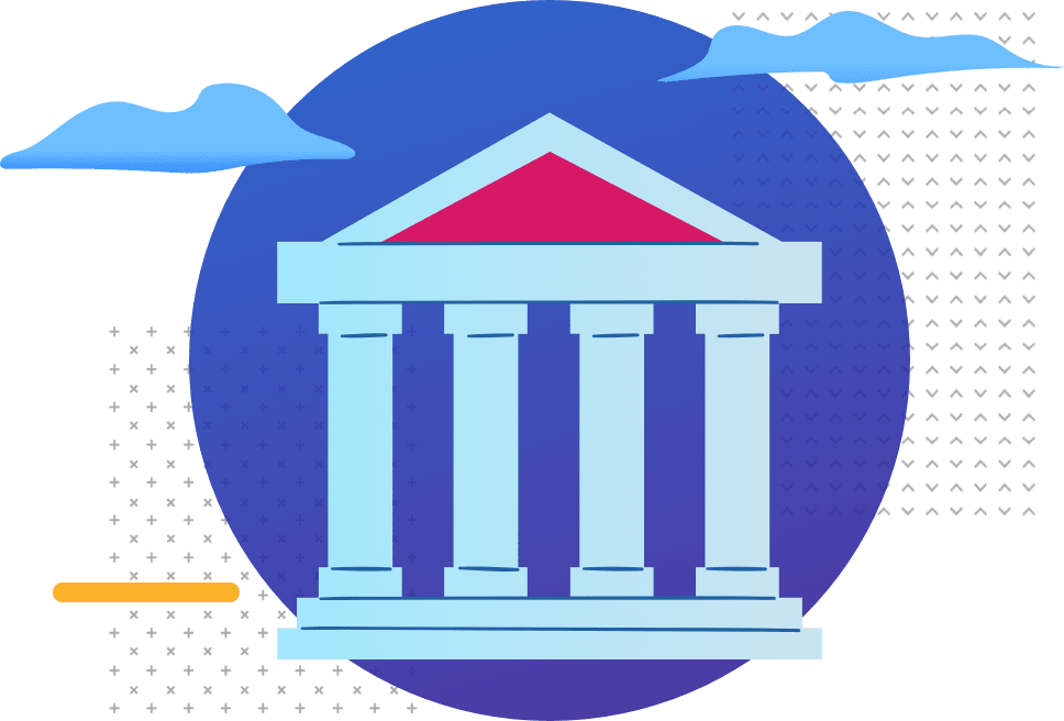 Icon Of A Bank - Emblem (968x656), Png Download