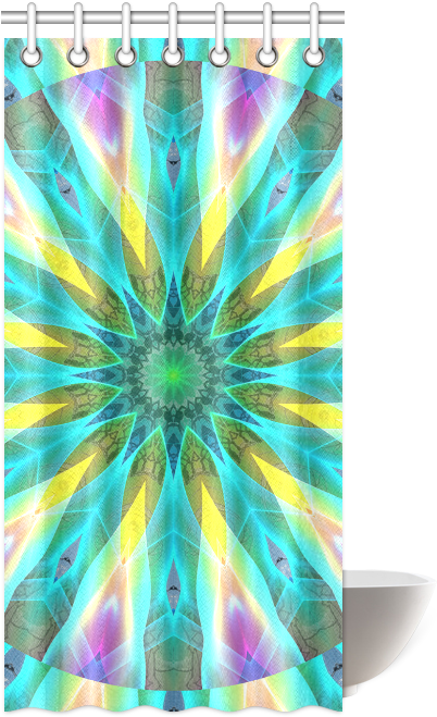 Golden Violet Peacock Sunrise Abstract Wind Flower - Curtain (800x800), Png Download