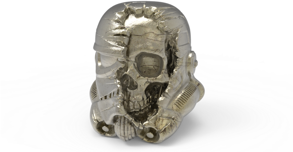 Distressed Metals - Skull (1024x529), Png Download
