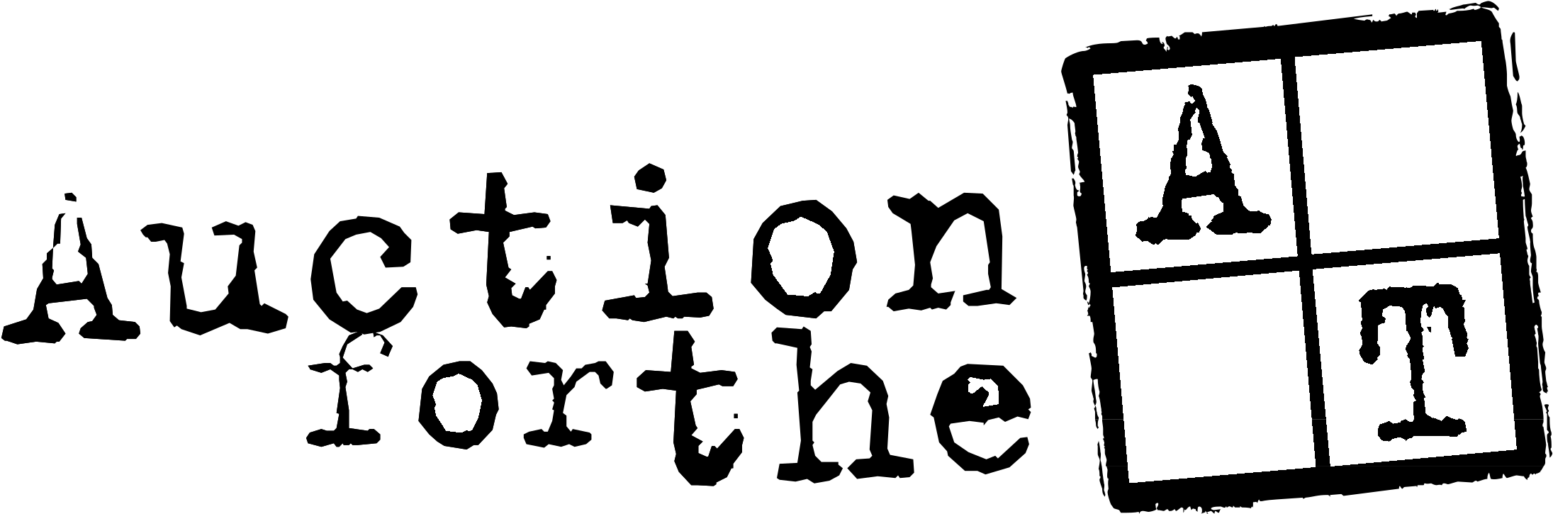 Auction Forthe Arts 01 Logo Black And White - Sign (2400x2400), Png Download