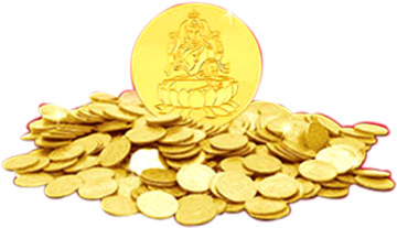 Indian-rupees Png Image With Bag - Gold Coin Images Png (458x418), Png Download