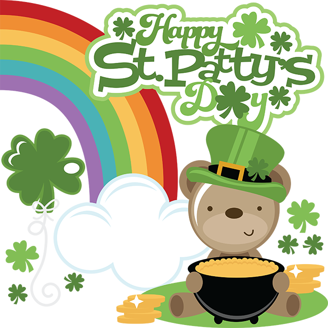 Picture Freeuse Stock Happy Patty S Day Scrapbooking - Happy St Patrick's Day Cute (648x647), Png Download