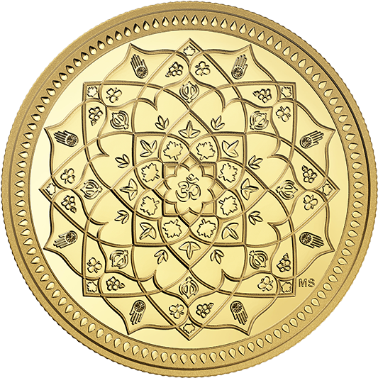 Pure Gold Coin Diwali - Mexican Peso (570x570), Png Download