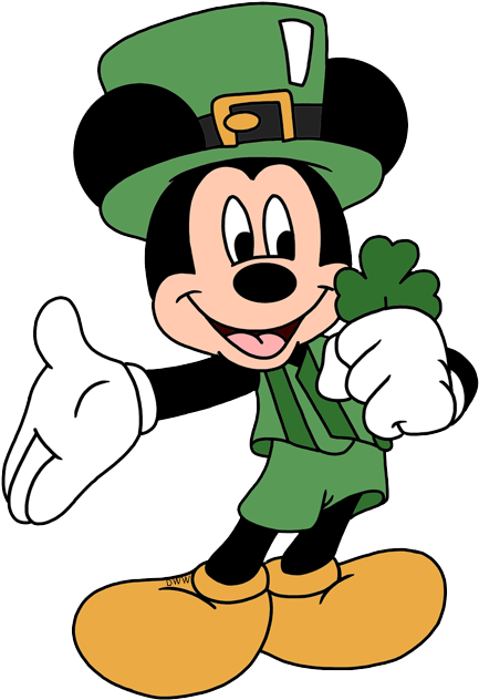 Disney Holidays Clip Art Disney Clip Art Galore - St Patrick's Day Mickey (450x643), Png Download