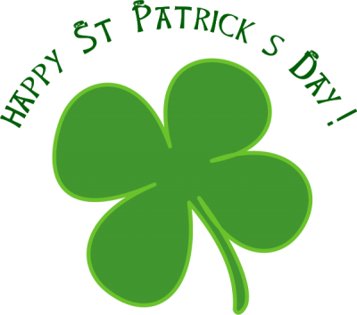 Download Saint Patricks Day Free Png Transparent Image - Four Leaf Clover St Patrick's Day (400x354), Png Download