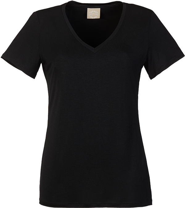 Justine Leconte Tencel Perfect T Shirt Black Lc-2 Low (700x700), Png Download