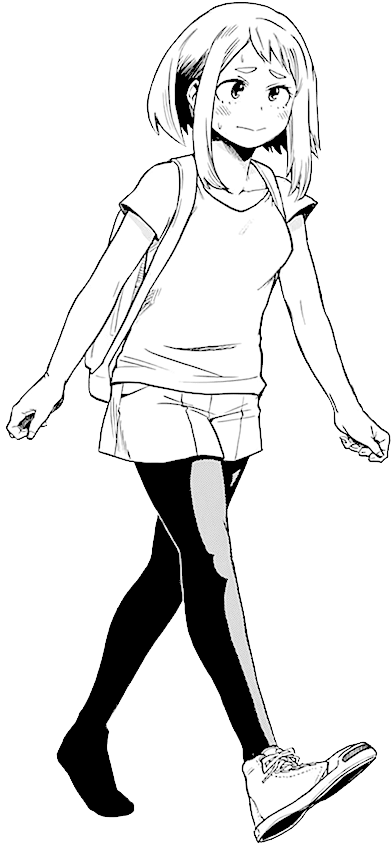 Ochaco Uraraka Manga Profile - Boku No Hero Academia Kiss Uraraka E Midoriya (407x863), Png Download