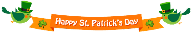 Happy St Patrick's Day 2 Birds - Happy St Patricks Day Banner (400x400), Png Download