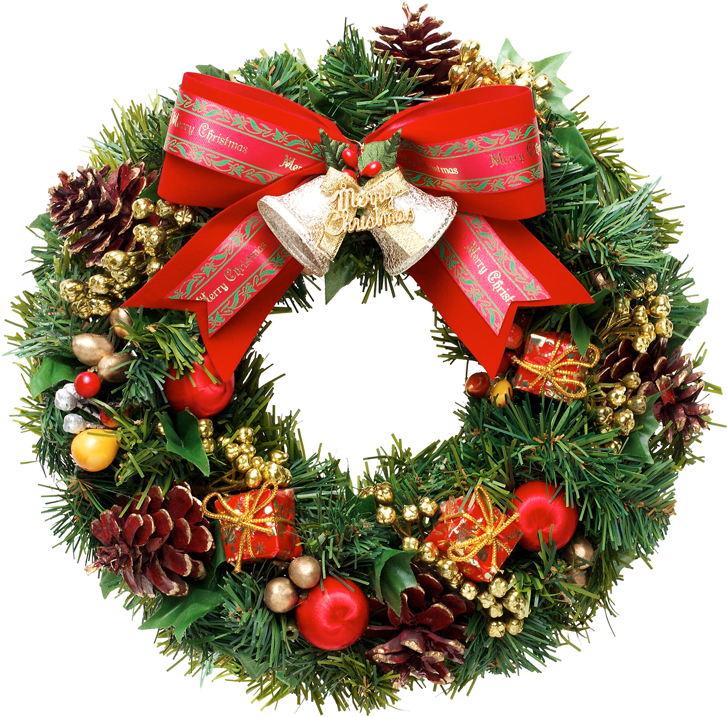 Christmas Wreath Png Download - Christmas Wreath High Resolution (1500x1500), Png Download