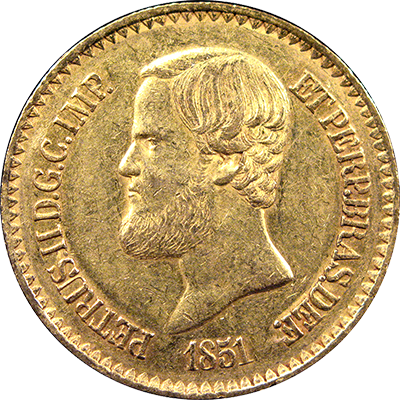 Brazil Gold 20,000 Reis, Vf-xf - Brazil Coins Png (400x400), Png Download